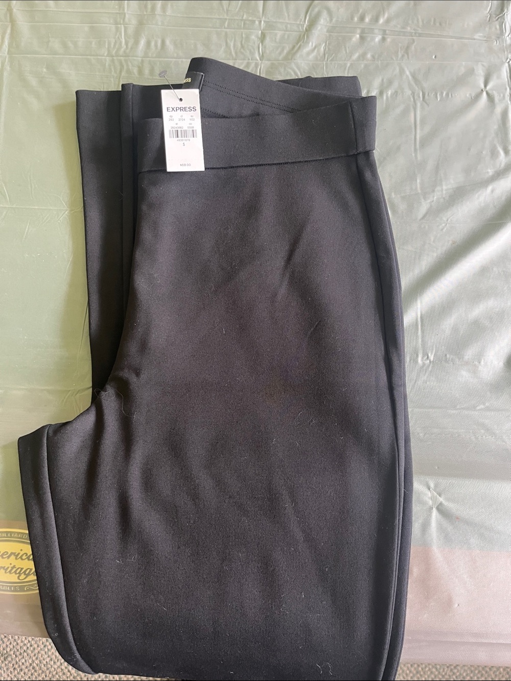 Express Black Ponte Knit Trousers